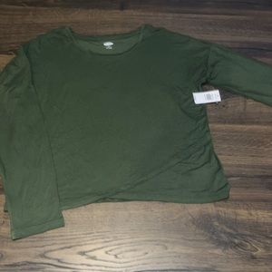 Old Navy Luxe Long Sleeve Cross Over Top
